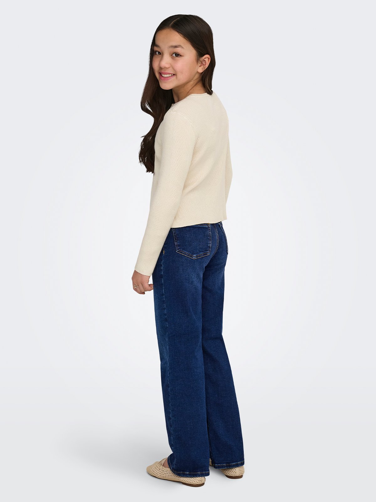 Kids Only Madison Blush Wide Denim Cro37 Dark Blue Denim