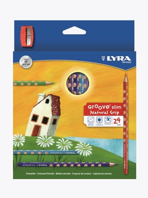 Lyra Fargeblyantsett 24stk Groove Slim Med Spisser Flerfarget