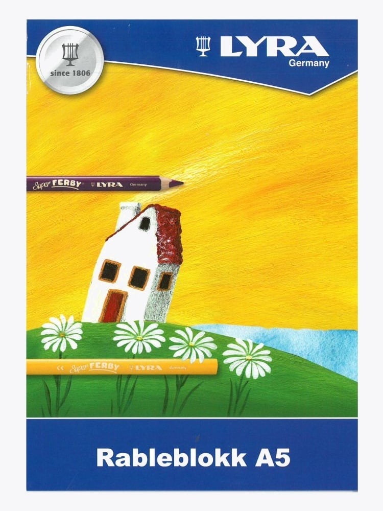 Lyra Rableblokk A5 40 Ark Flerfarget