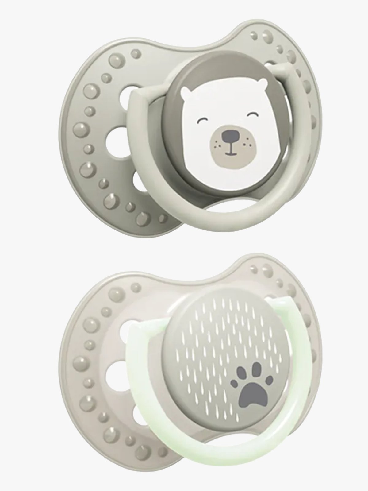 Lovi Silicone Dynamic Soother 0-6m 2pk Buddy Bear Beige