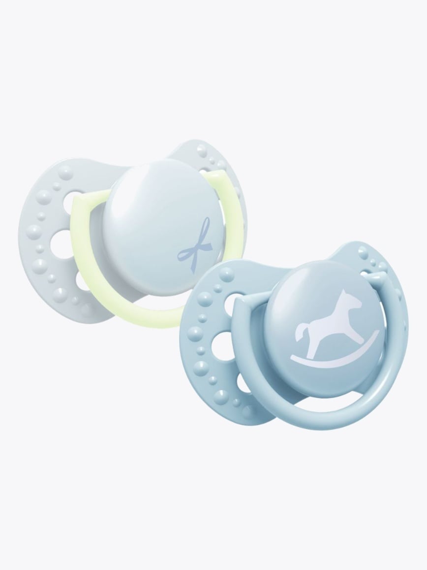 Lovi Silicone Dynamic Soother 0-2m 2pk Baby Shower Boy Blå