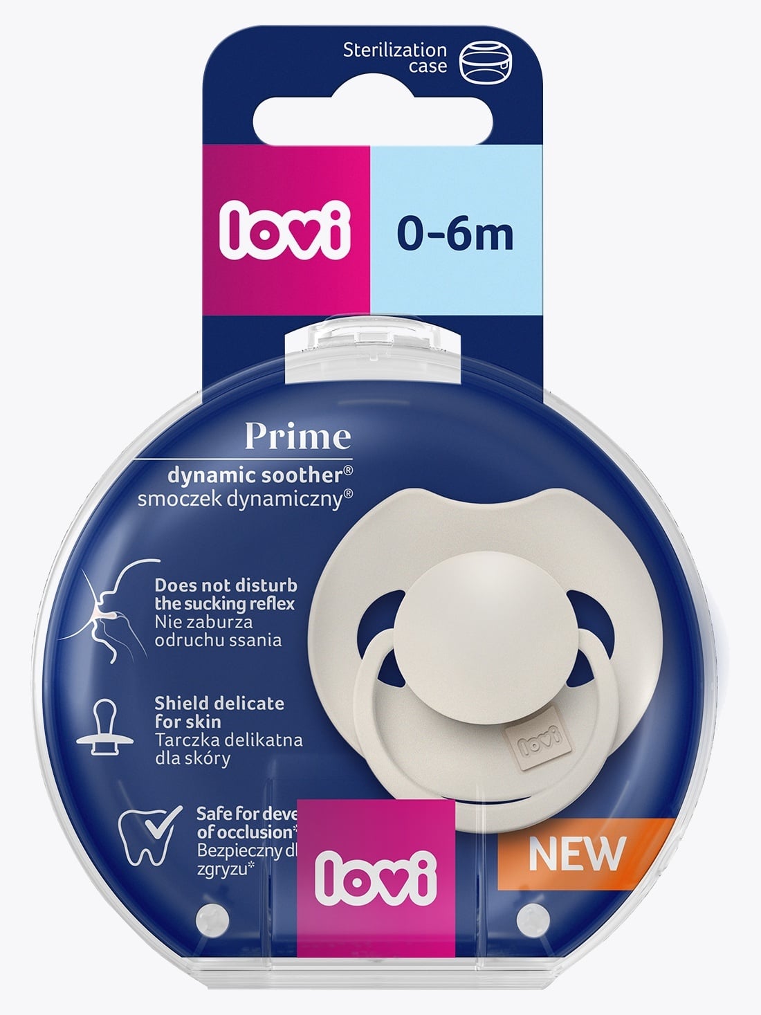Lovi Prime Silicone Dynamic Soother 0-6m Coconut Beige
