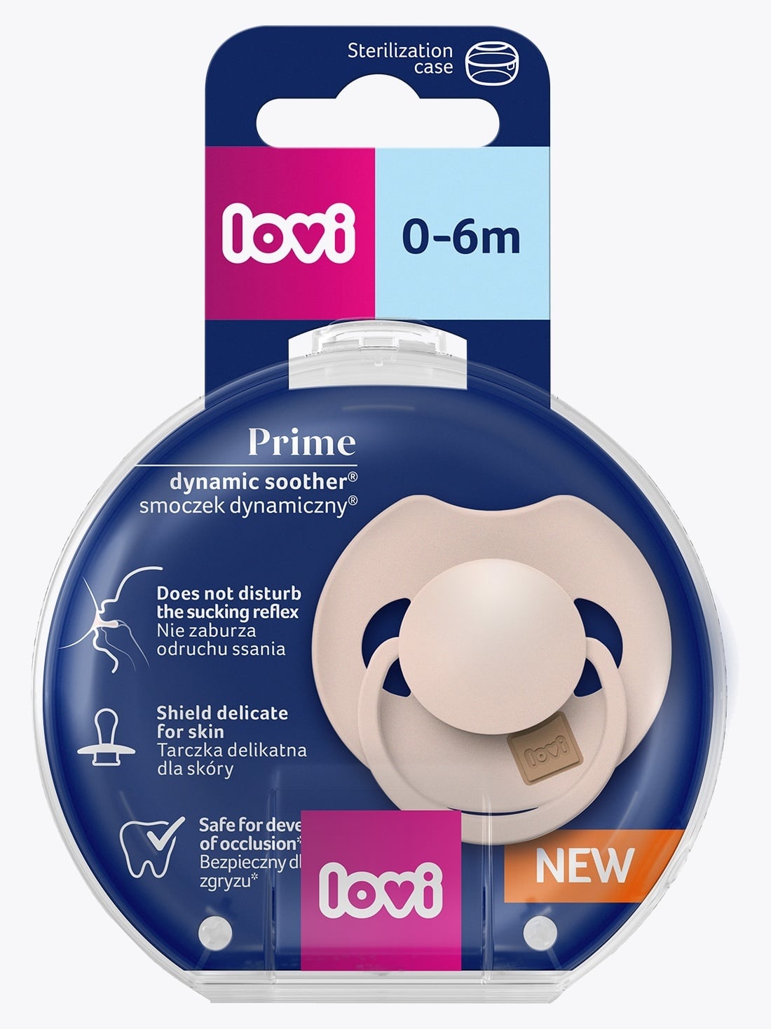 Lovi Prime Silicone Dynamic Soother 0-6m Nude Beige