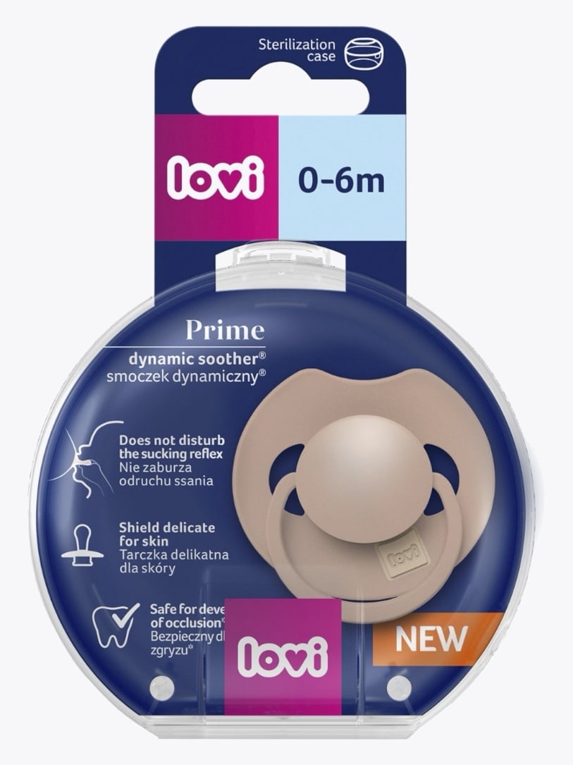 Lovi Prime Silicone Dynamic Soother 0-6m Blush Rosa
