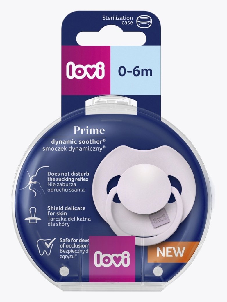 Lovi Prime Silicone Dynamic Soother 0-6m Lilac Lilla