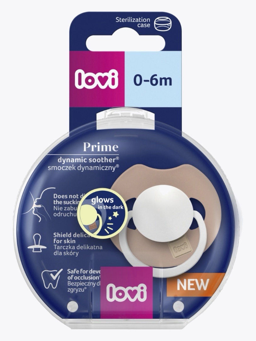 Lovi Prime Silicone Dynamic Soother 0-6m Blush Glow Rosa