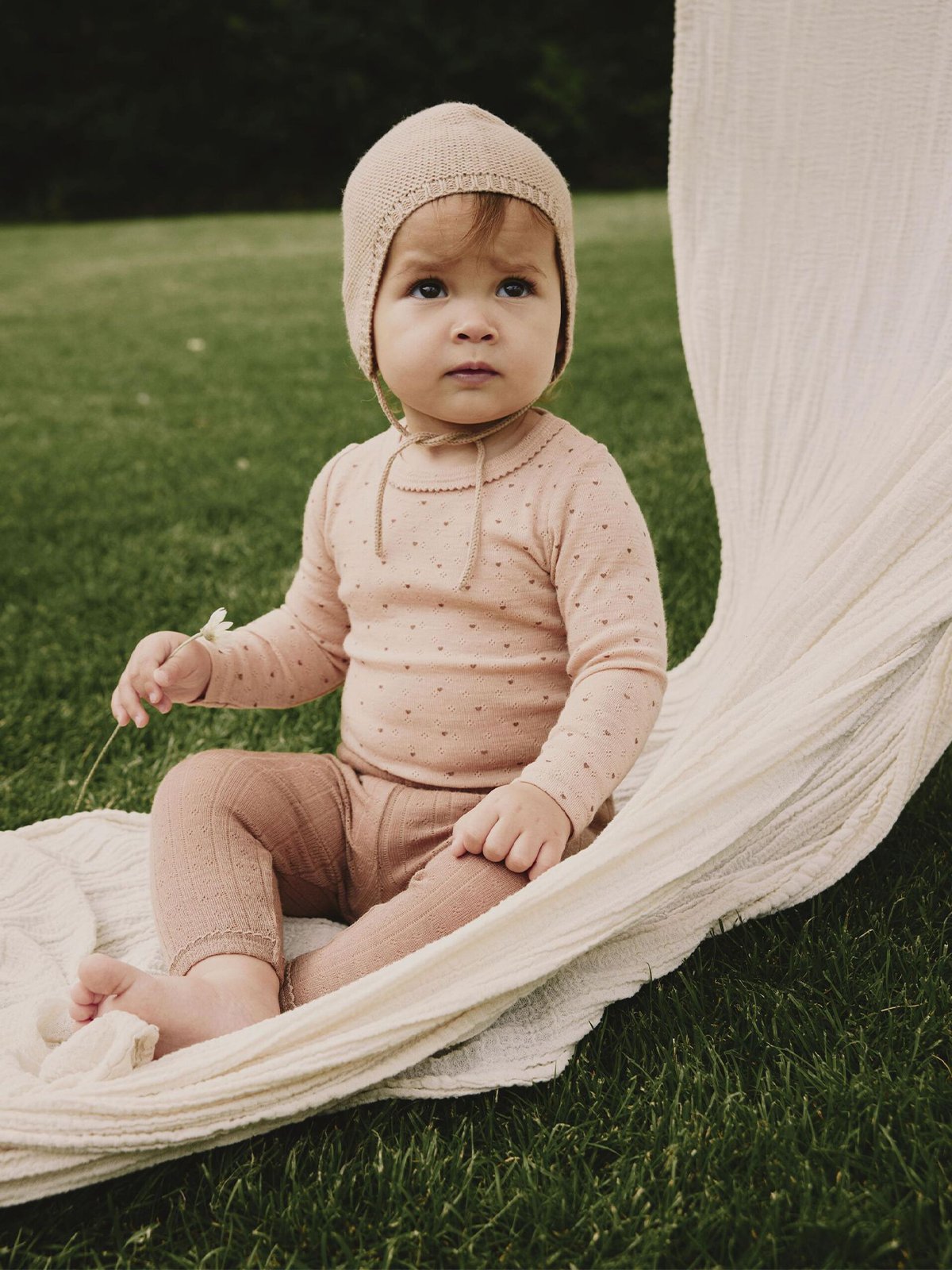 Lil- Atelier Naima Wool Leggings Beaver Fur