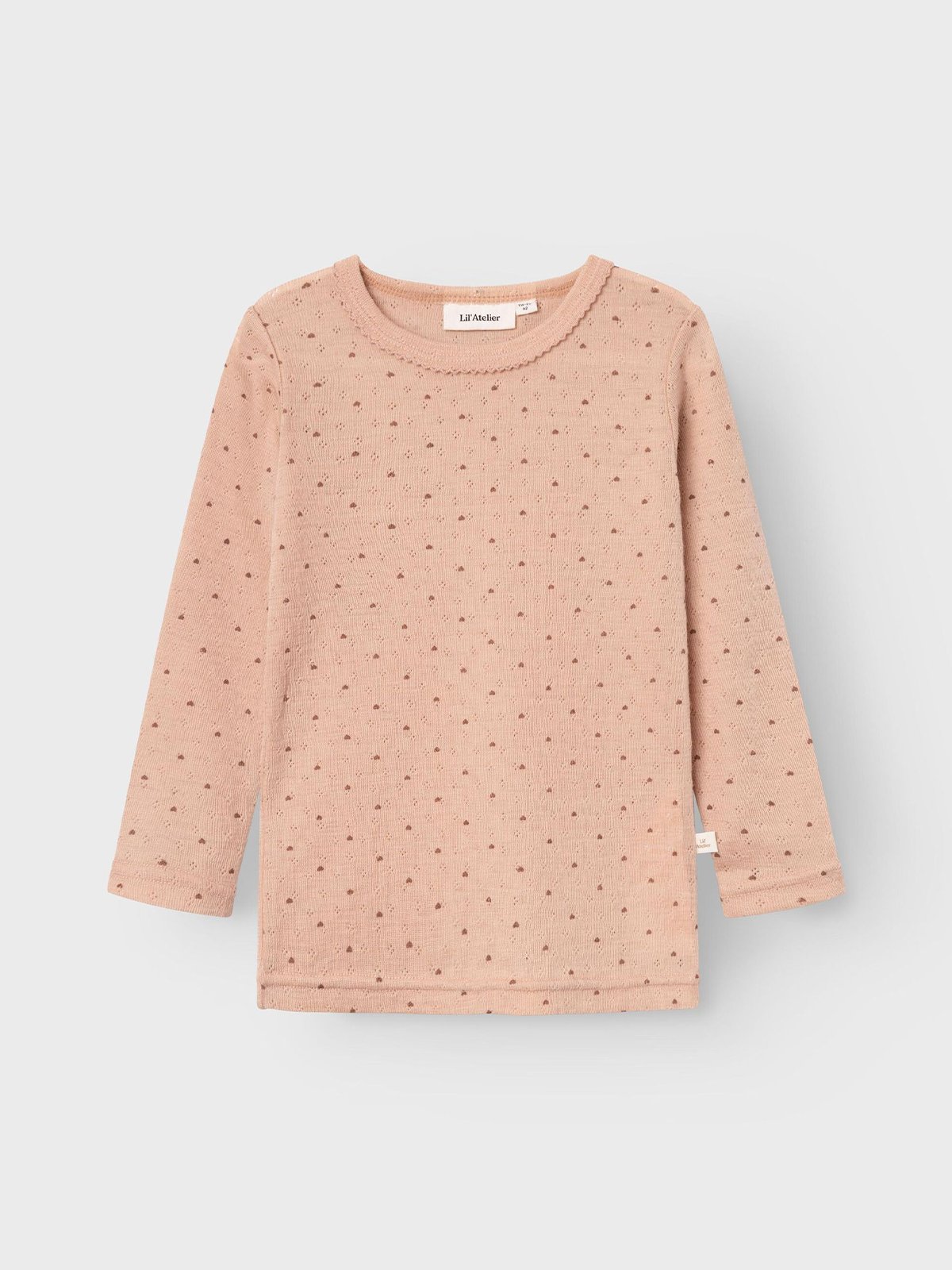 Lil- Atelier Nava Long Sleeve Wool Top Rugby Tan