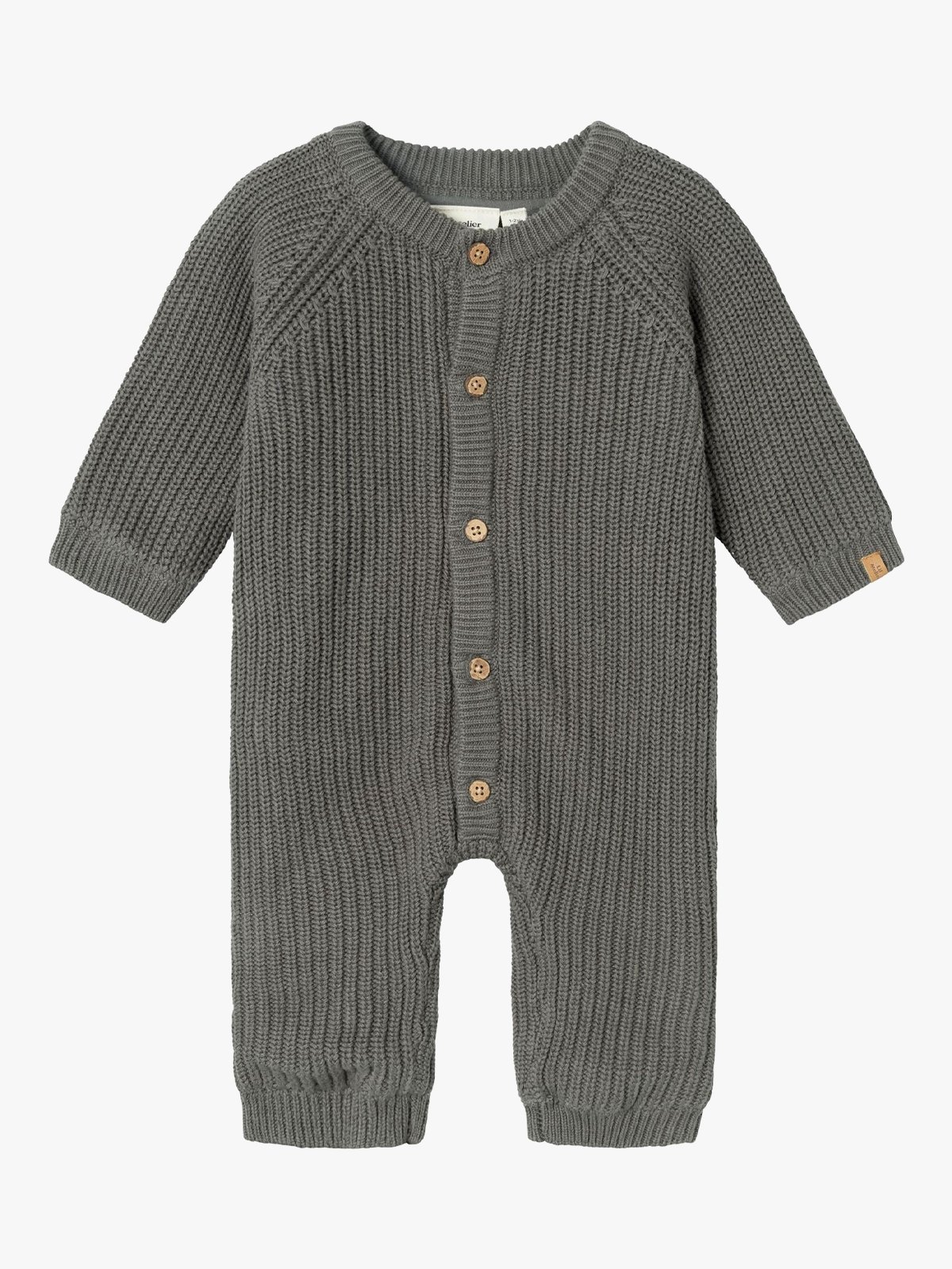 Lil' Atelier Nalo Loose Knit Suit Pad Pewter