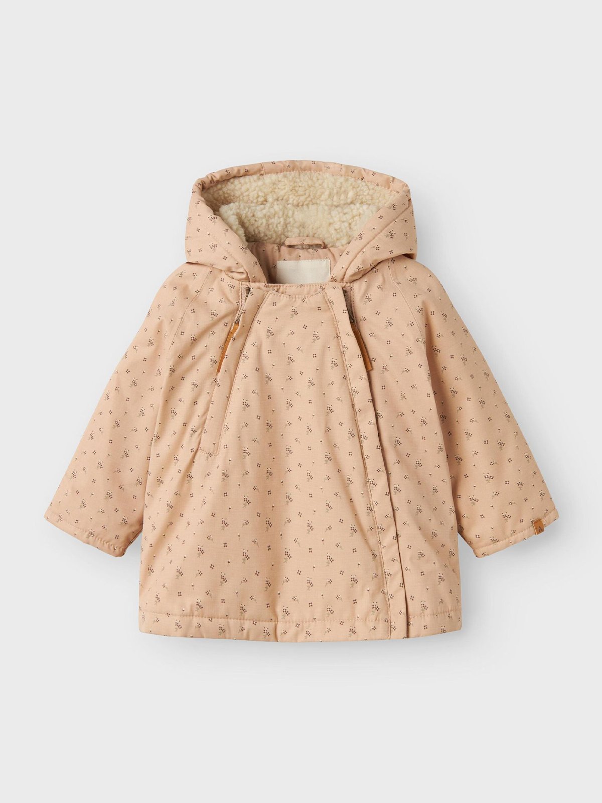 Lil- Atelier Gerda Padded Loose Jacket Aop Fo Rugby Tan