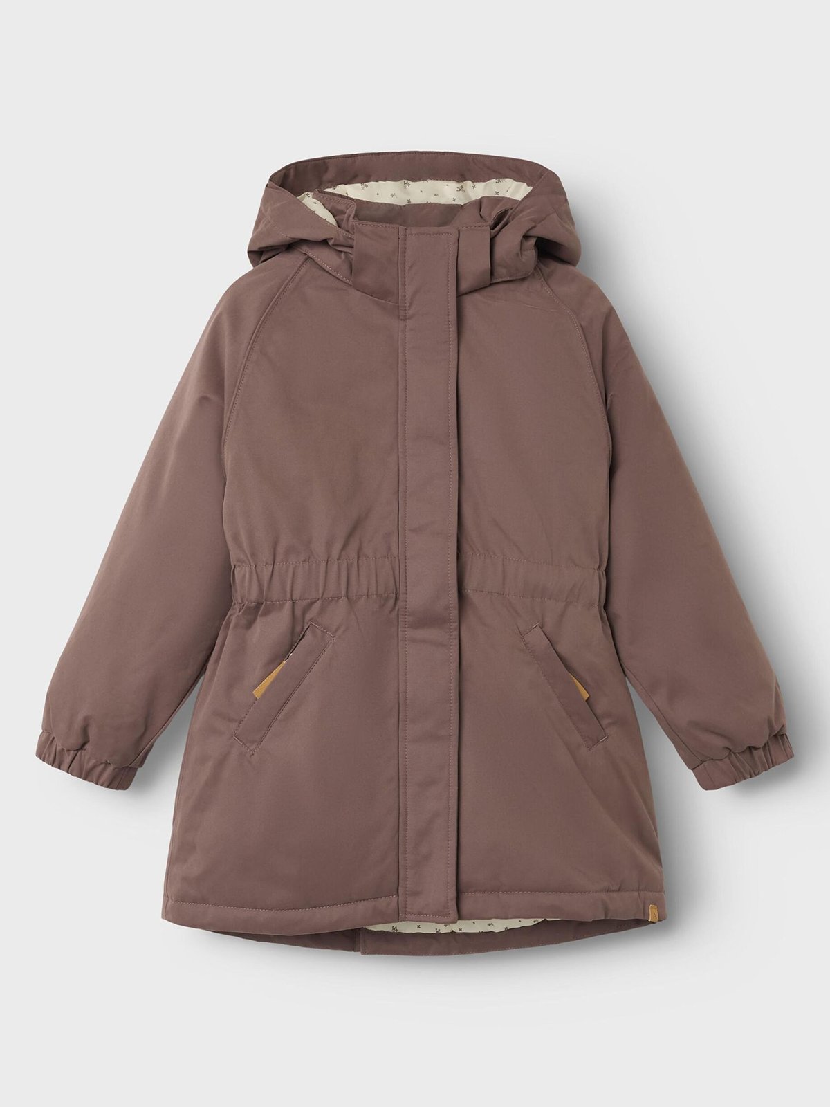 Lil- Atelier Gerda Padded Long Jacket Fo Peppercorn