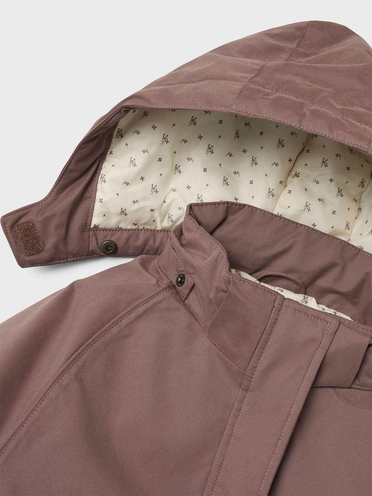 Lil- Atelier Gerda Padded Long Jacket Fo Peppercorn
