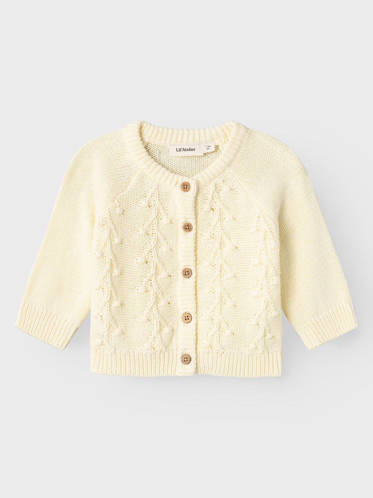 Lil- Atelier Kaja Long Sleeve Knit Card Lemon Icing