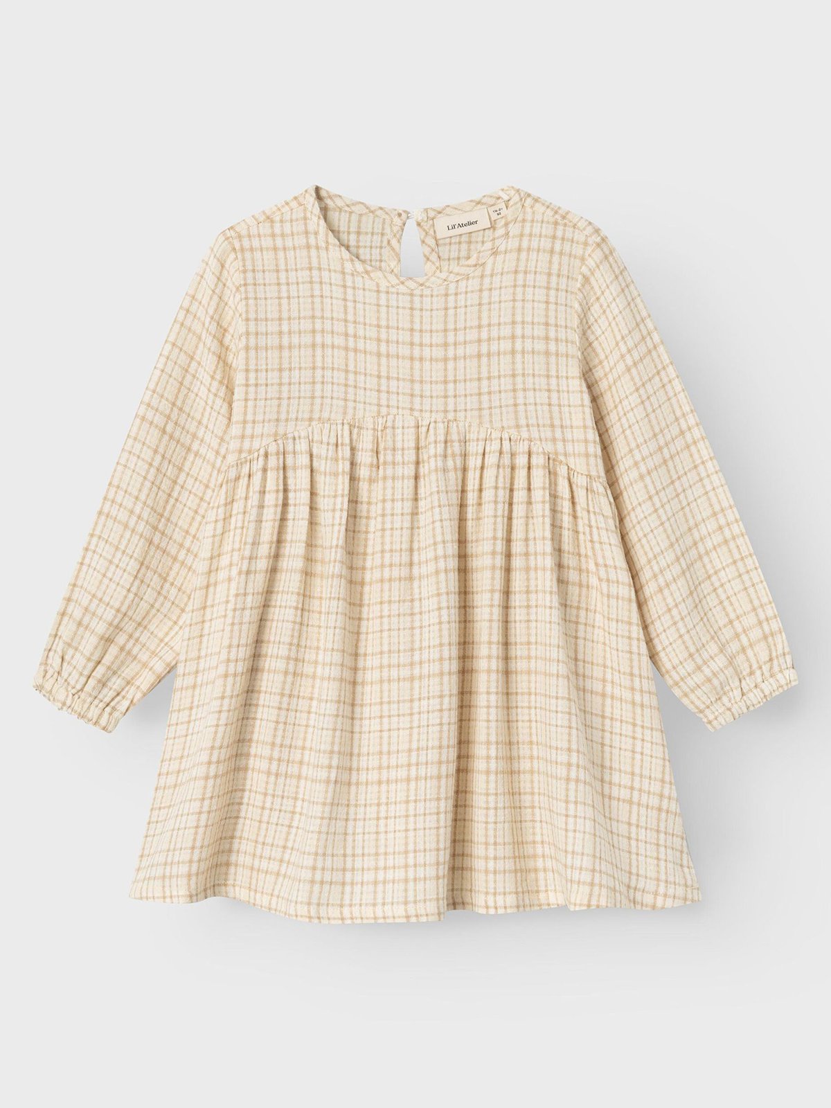 Lil- Atelier Kaley Long Sleeve Loose Dress Lemon Icing