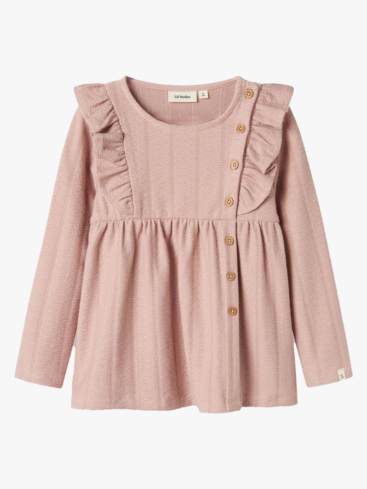 Lil' Atelier Ominas Long Sleeve Top Shadow Gray