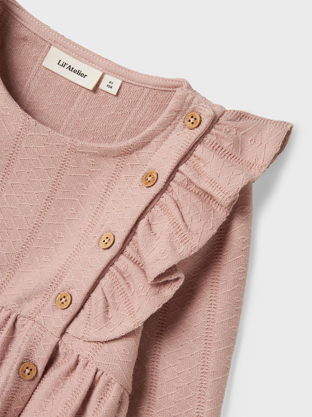 Lil' Atelier Ominas Long Sleeve Top Shadow Gray