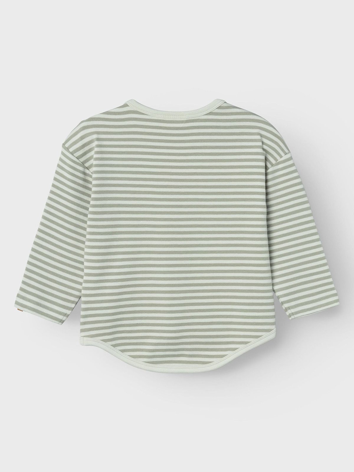 Lil- Atelier Geo Alk Long Sleeve Relaxed Top Green Tint