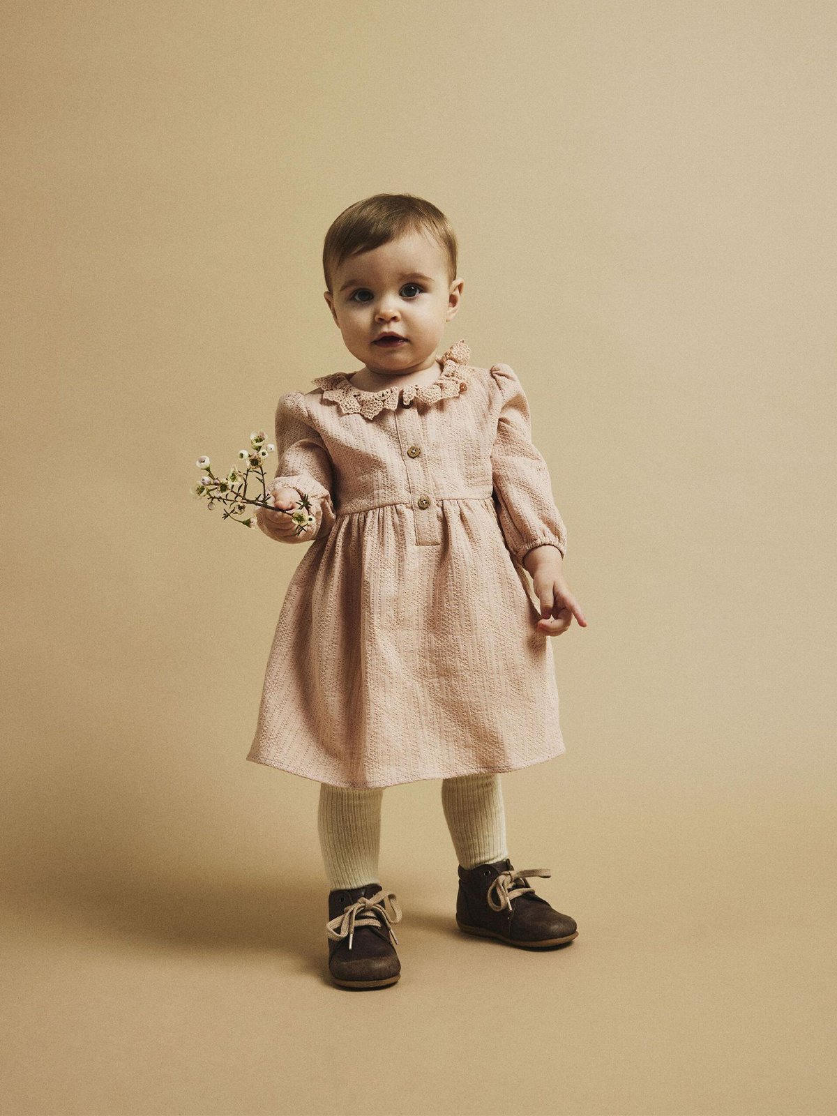 Lil- Atelier Rosita Long Sleeve Body Dress Rugby Tan