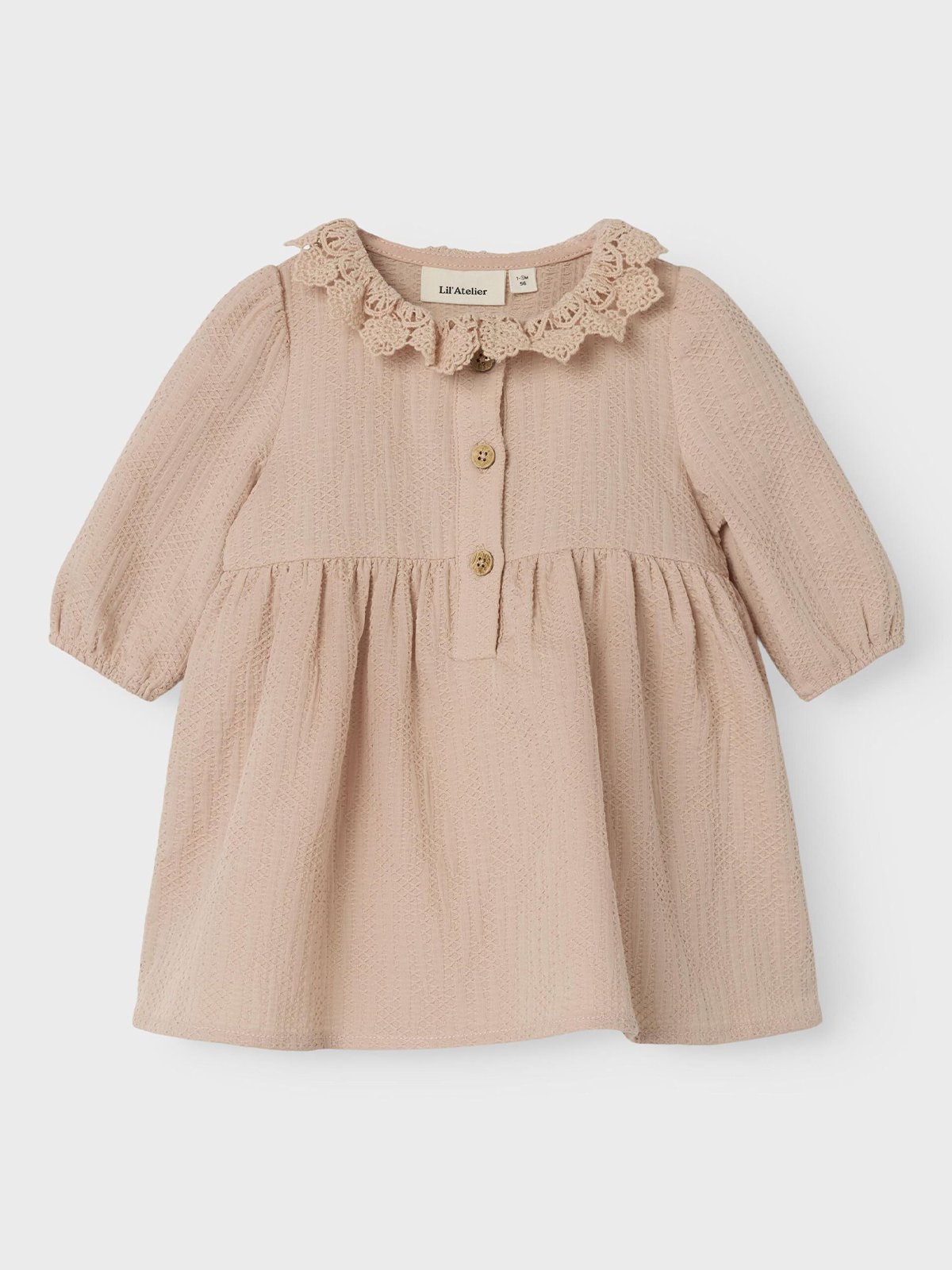 Lil- Atelier Rosita Long Sleeve Body Dress Rugby Tan