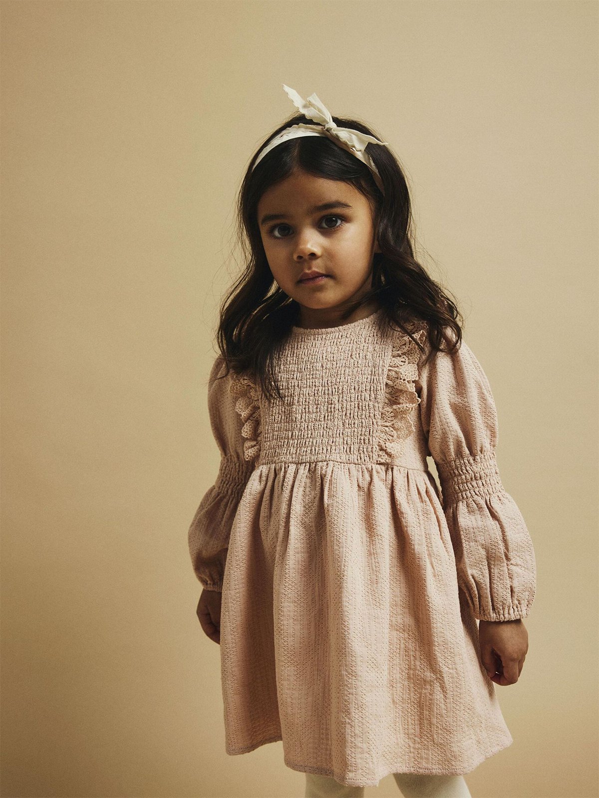 Lil- Atelier Rosita Long Sleeve Dress Rugby Tan