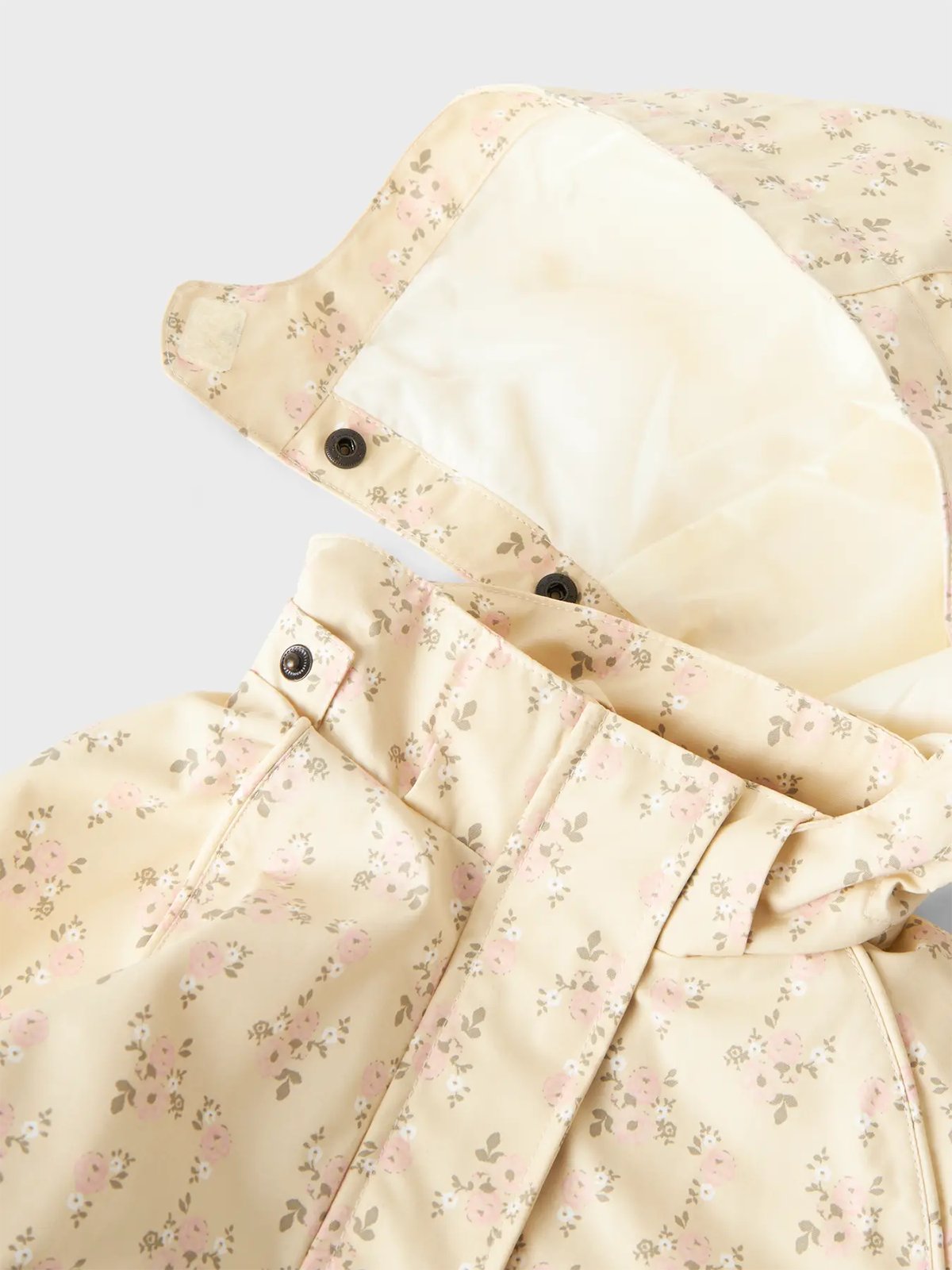 Lil- Atelier Gerda Long Jacket Aop Bleached Sand