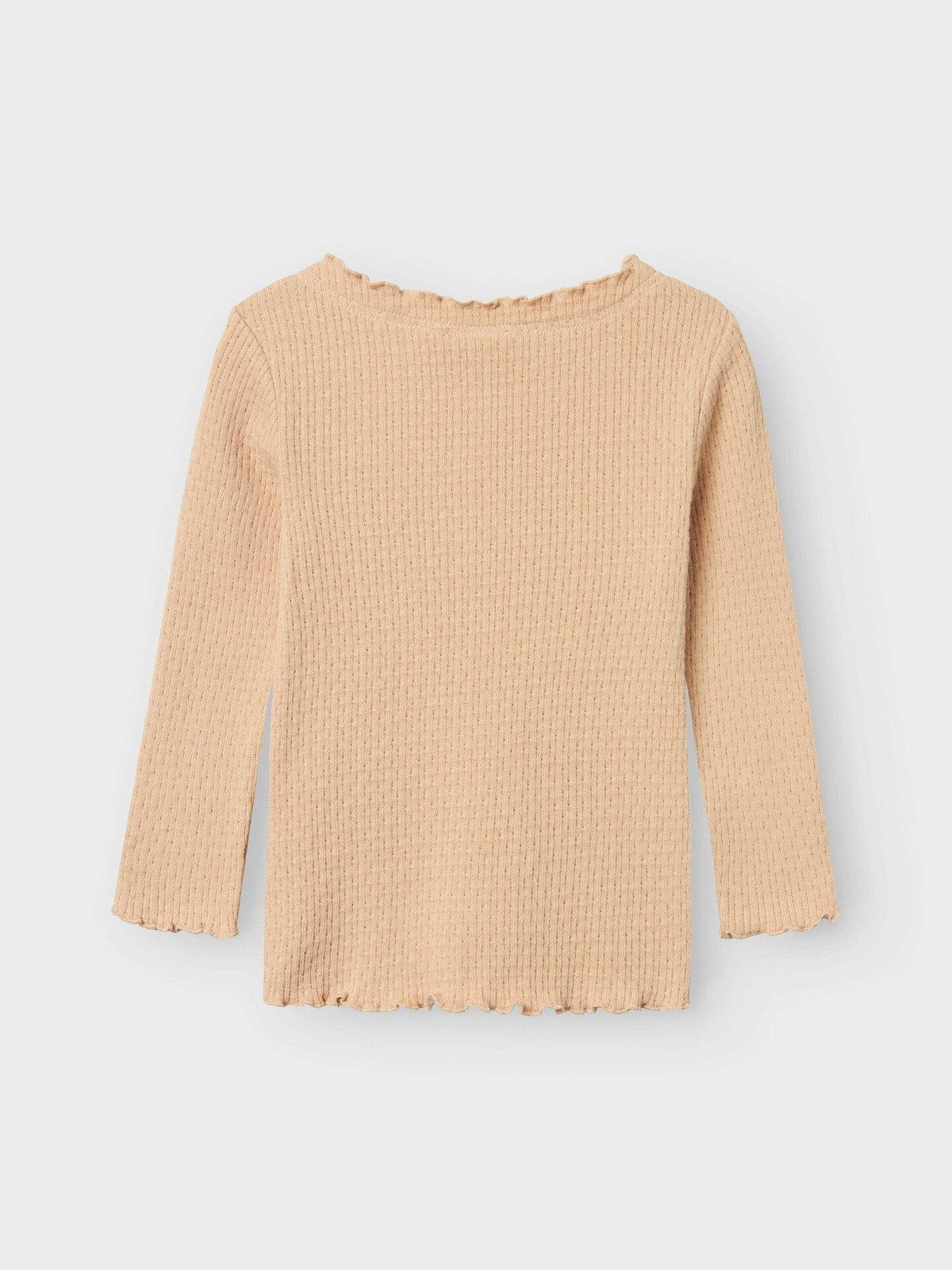 Lil- Atelier Rea Long Sleeve Slim Top Rugby Tan