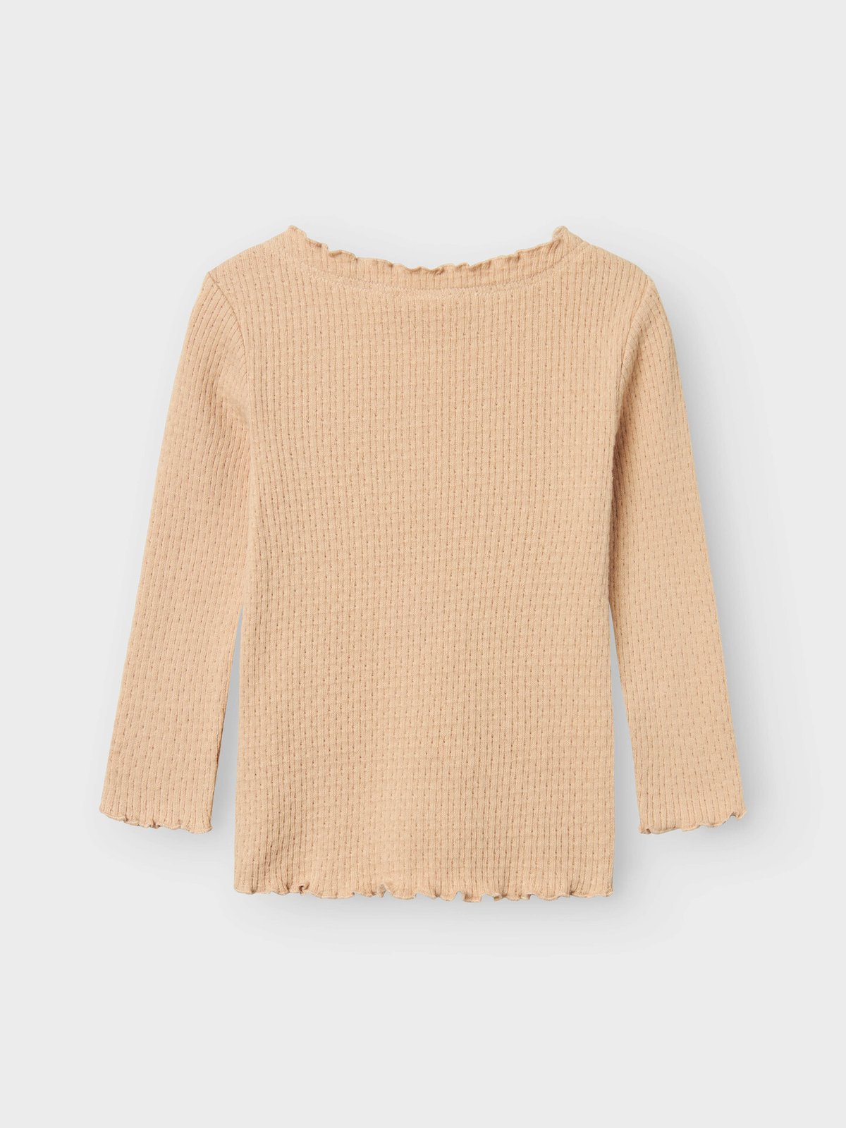 Lil' Atelier Rea Long Sleeve Slim Top Rugby Tan