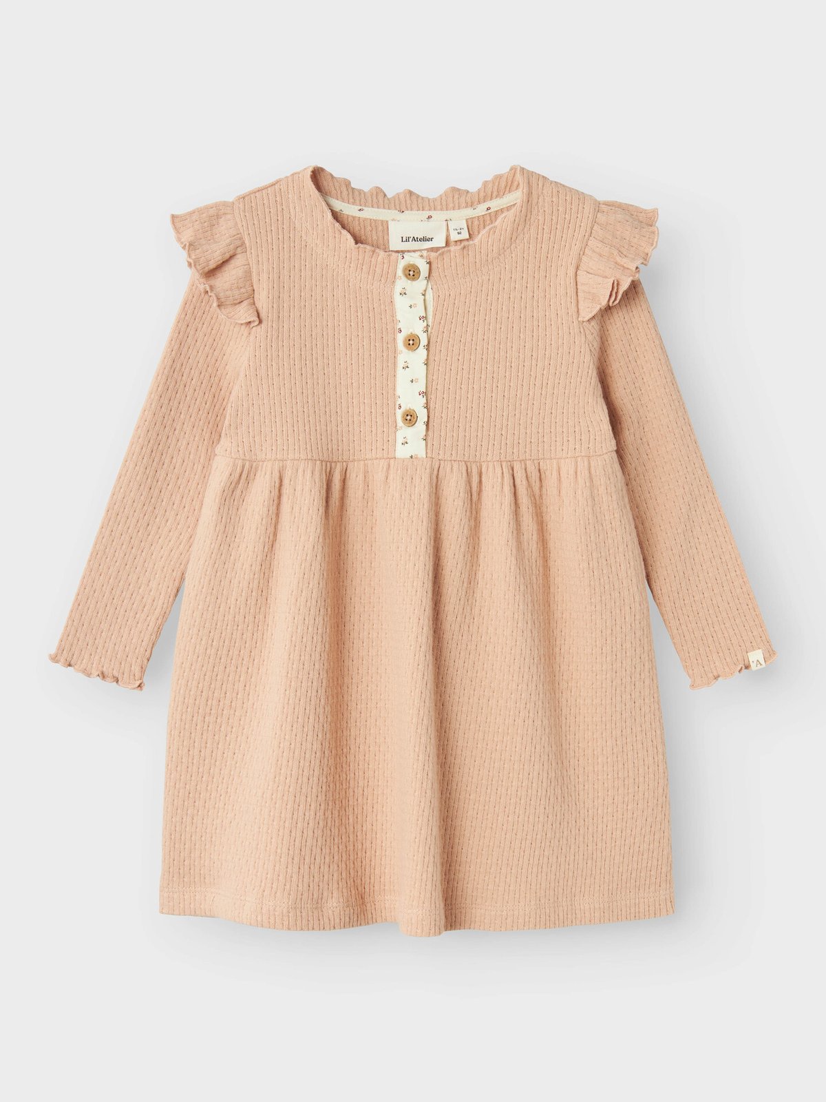 Lil- Atelier Rea Long Sleeve Dress Rugby Tan