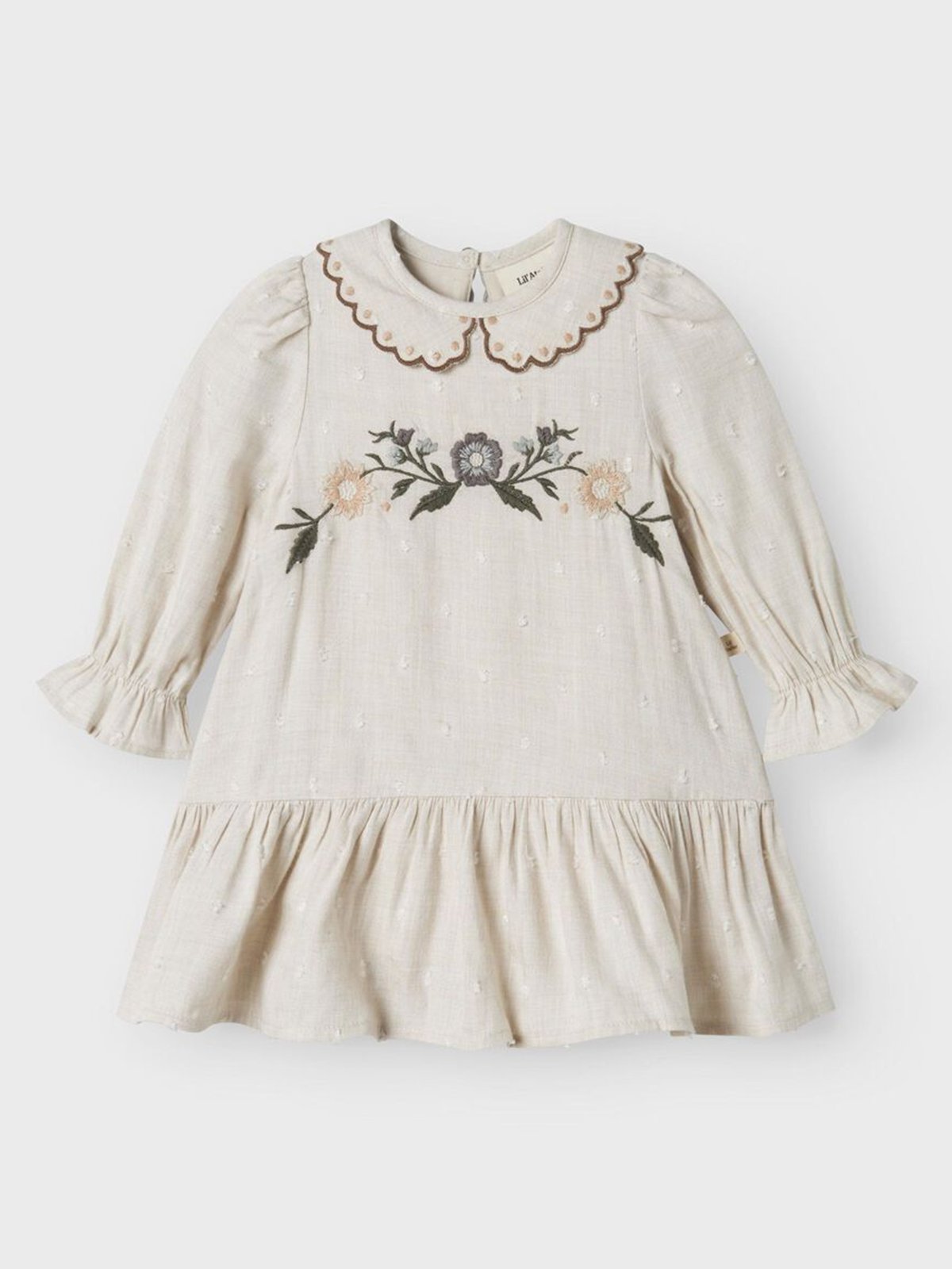 Lil' Atelier Safron Long Sleeve Body Dress Pumice Stone