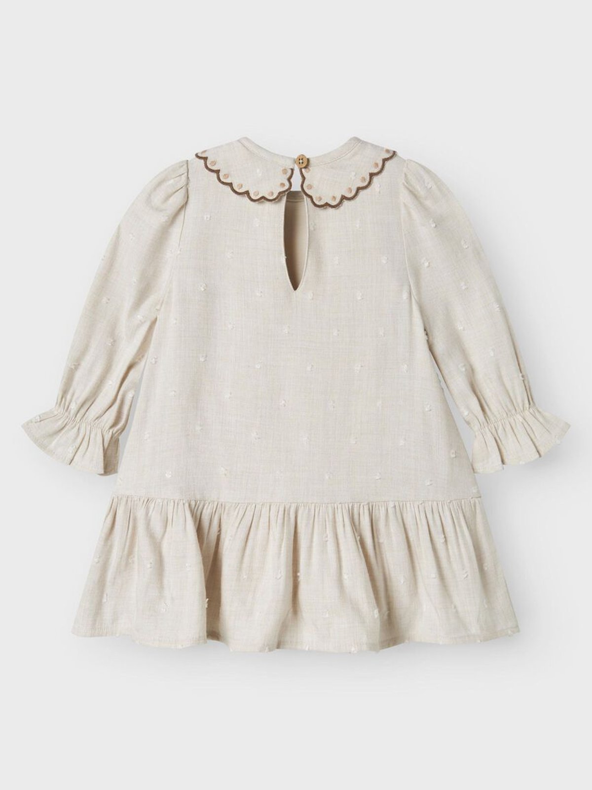 Lil' Atelier Safron Long Sleeve Body Dress Pumice Stone