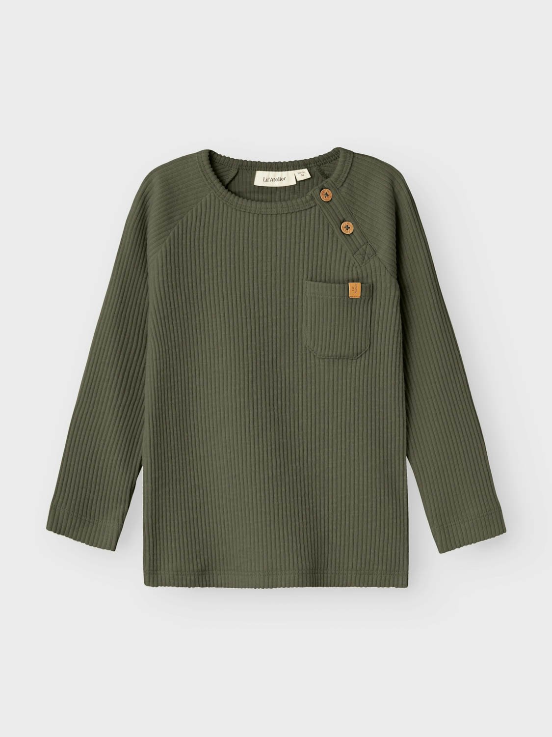 Lil' Atelier Rajo Mub Long Sleeve Slim Top Kalamata