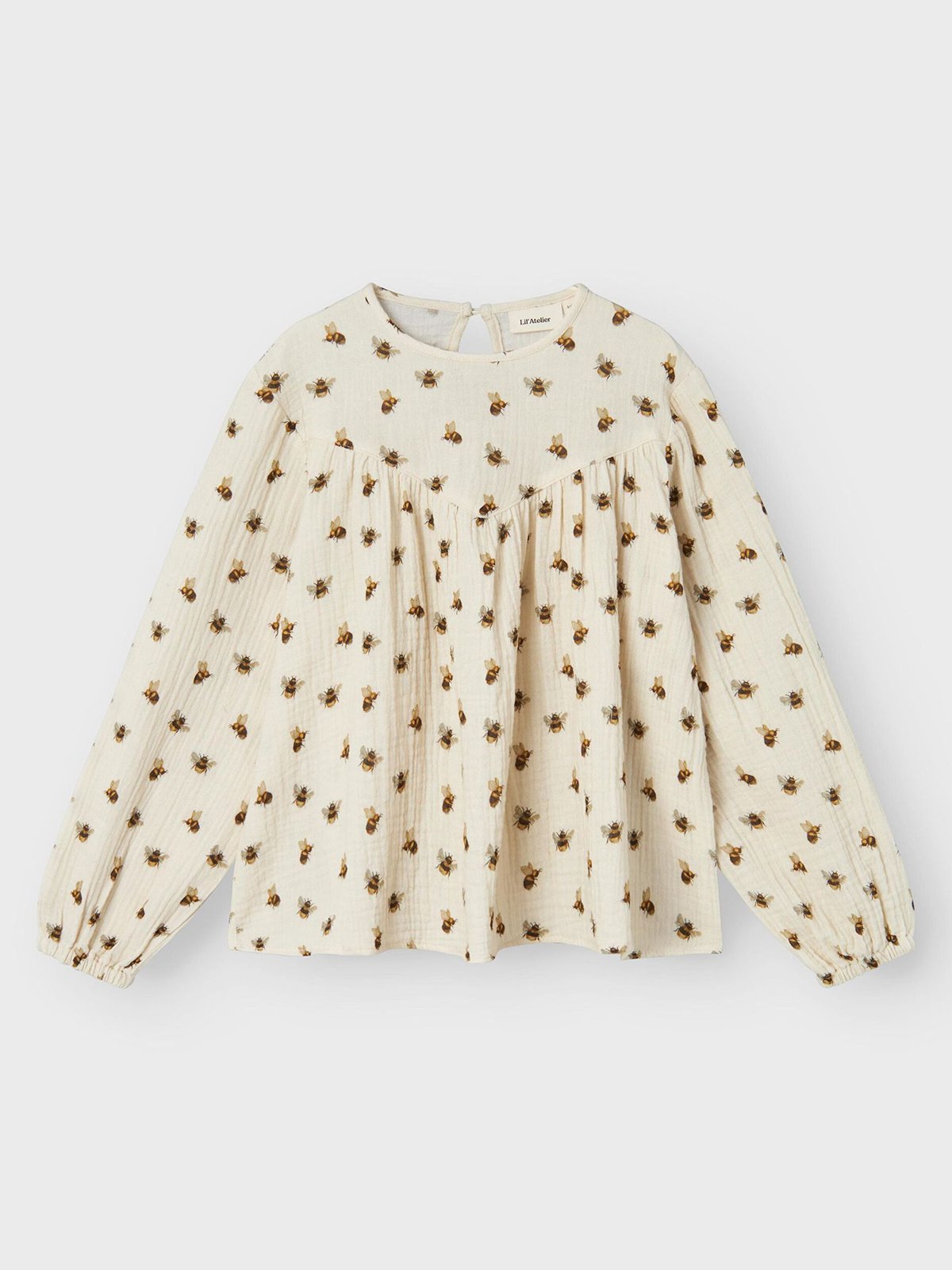 Lil- Atelier Himli Long Sleeve Loose Top Turtledove