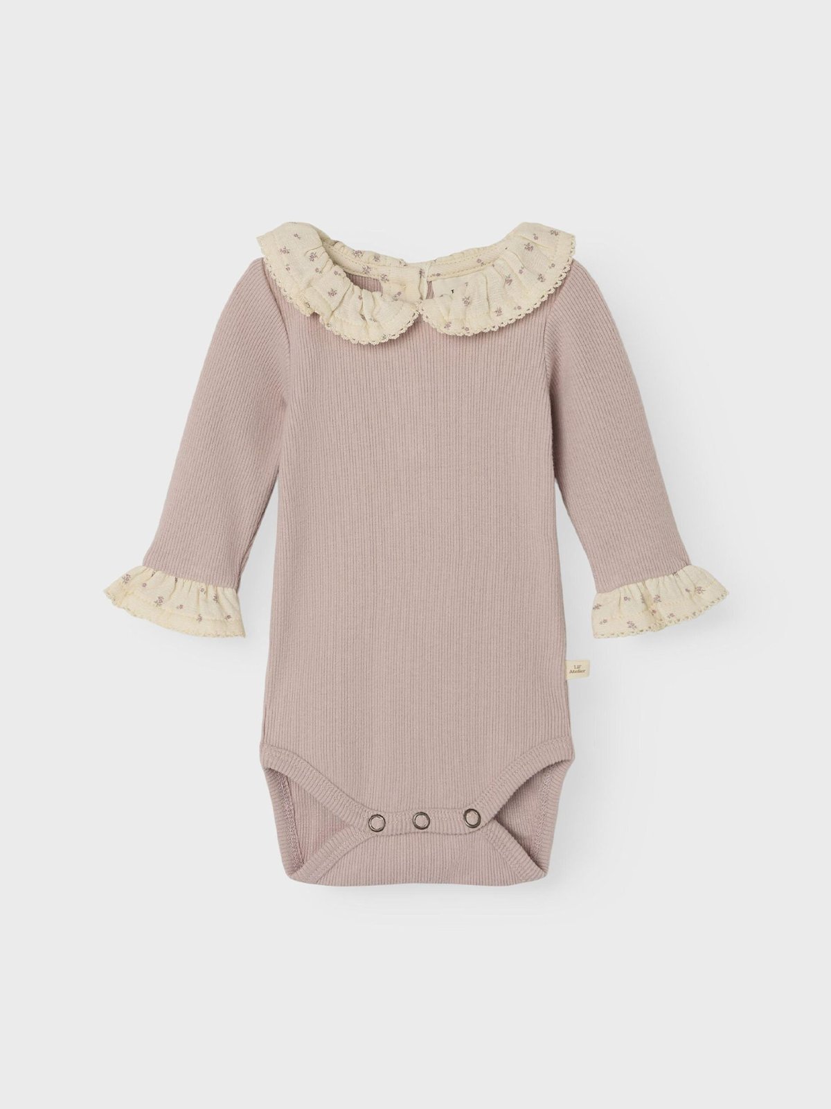 Lil- Atelier Trine Long Sleeve Slim Body ShadowGray