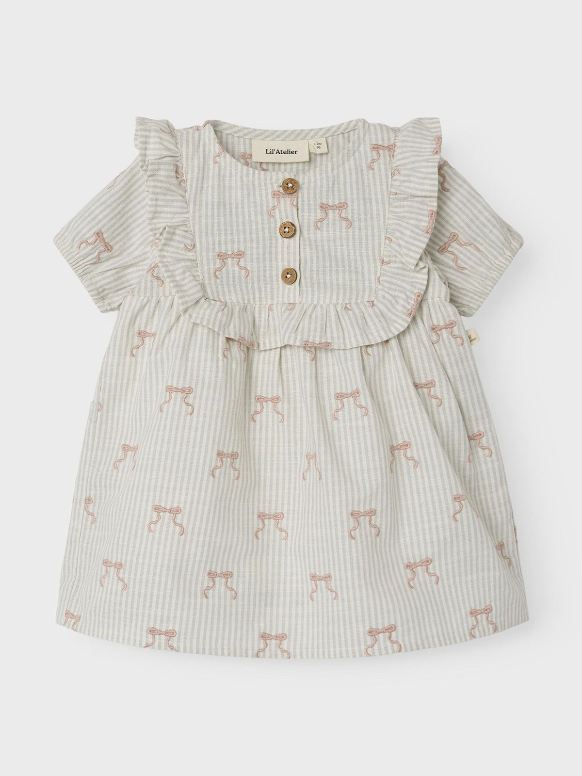 Lil- Atelier Kendra Short Sleeve Loose Body Dress Coconut Milk