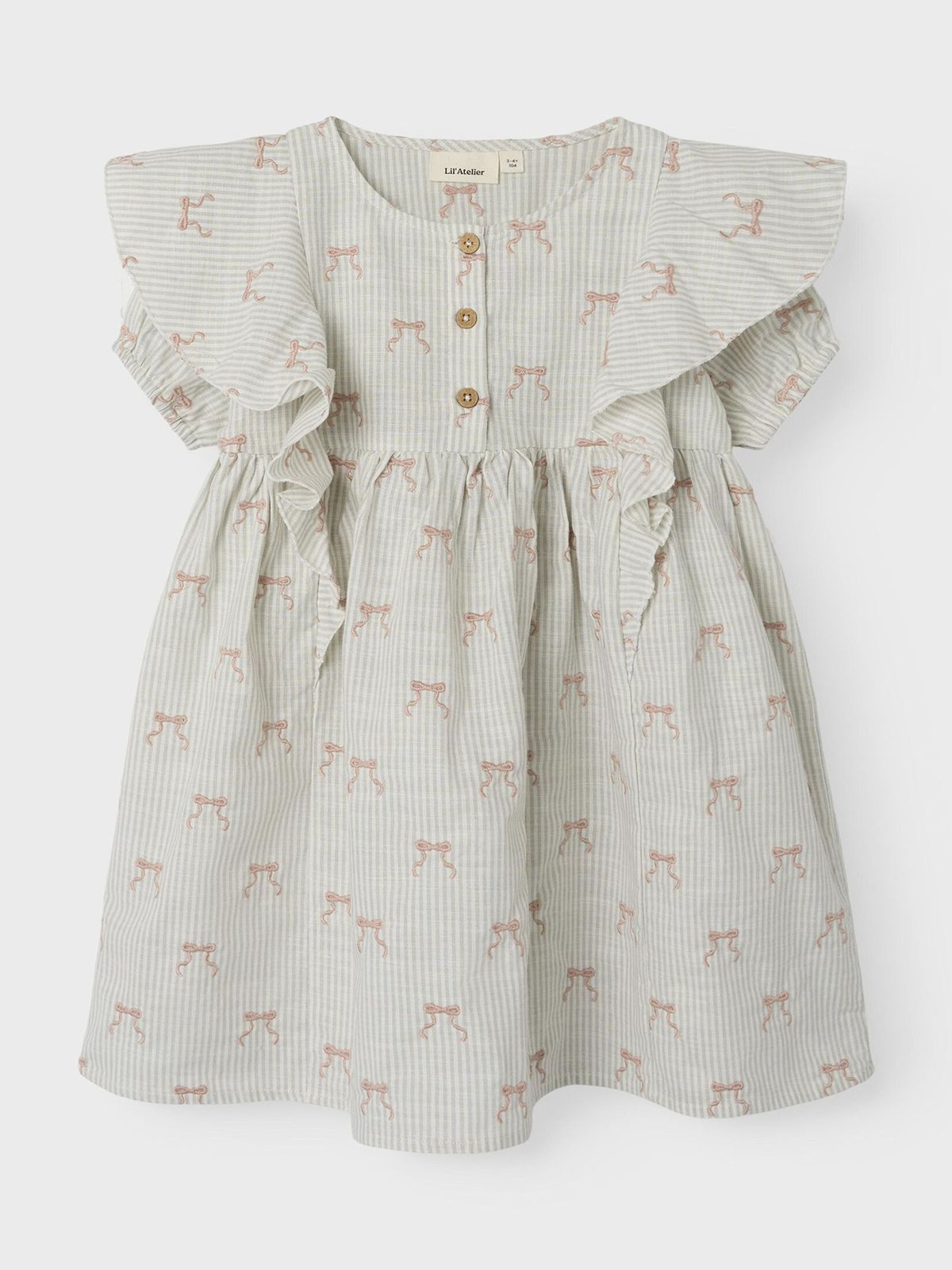 Lil- Atelier Kendra Short Sleeve Loose Dress Coconut Milk