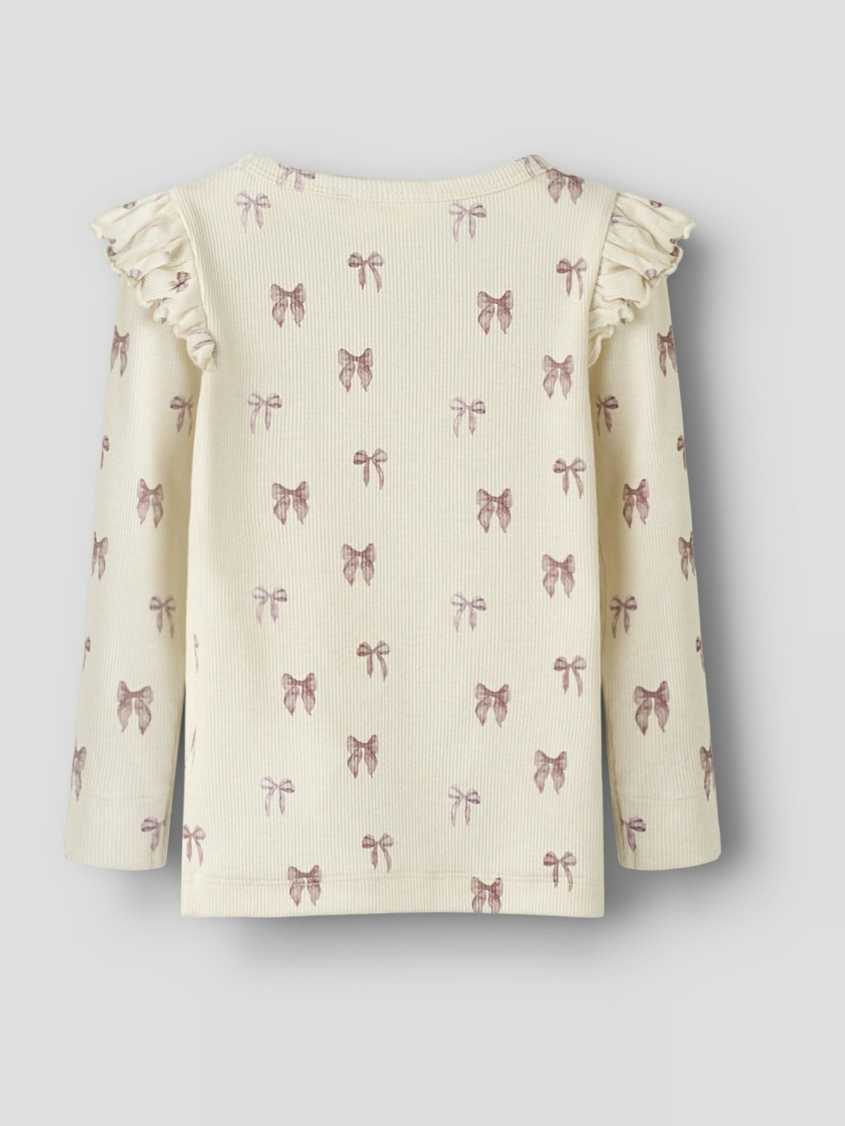 Lil- Atelier Gavo Eko Long Sleeve Slim Top Turtledove Bow