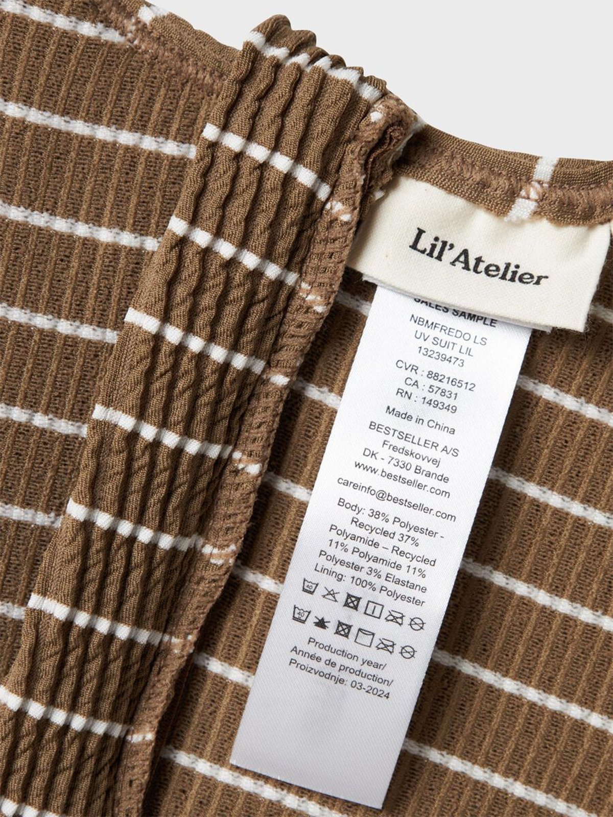 Lil- Atelier Fredo Long Sleeve UV Suit Shitake