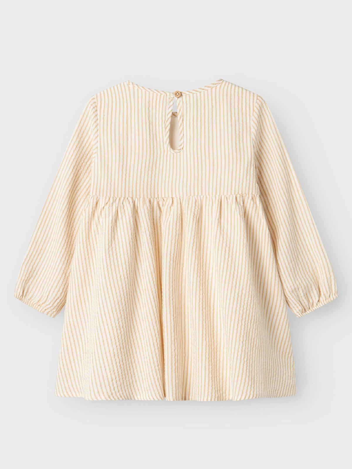 Lil- Atelier Lino Long Sleeve Loose Dress Coconut Milk