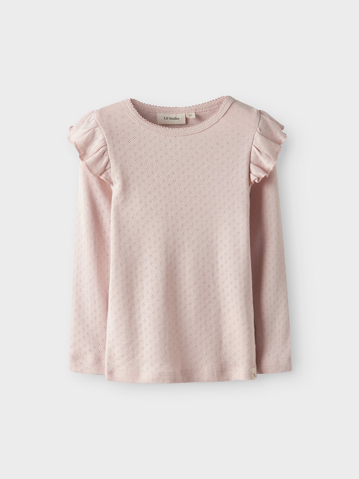 Lil' Atelier Rachel Nan Long Sleeve Slim Top Peach Whip