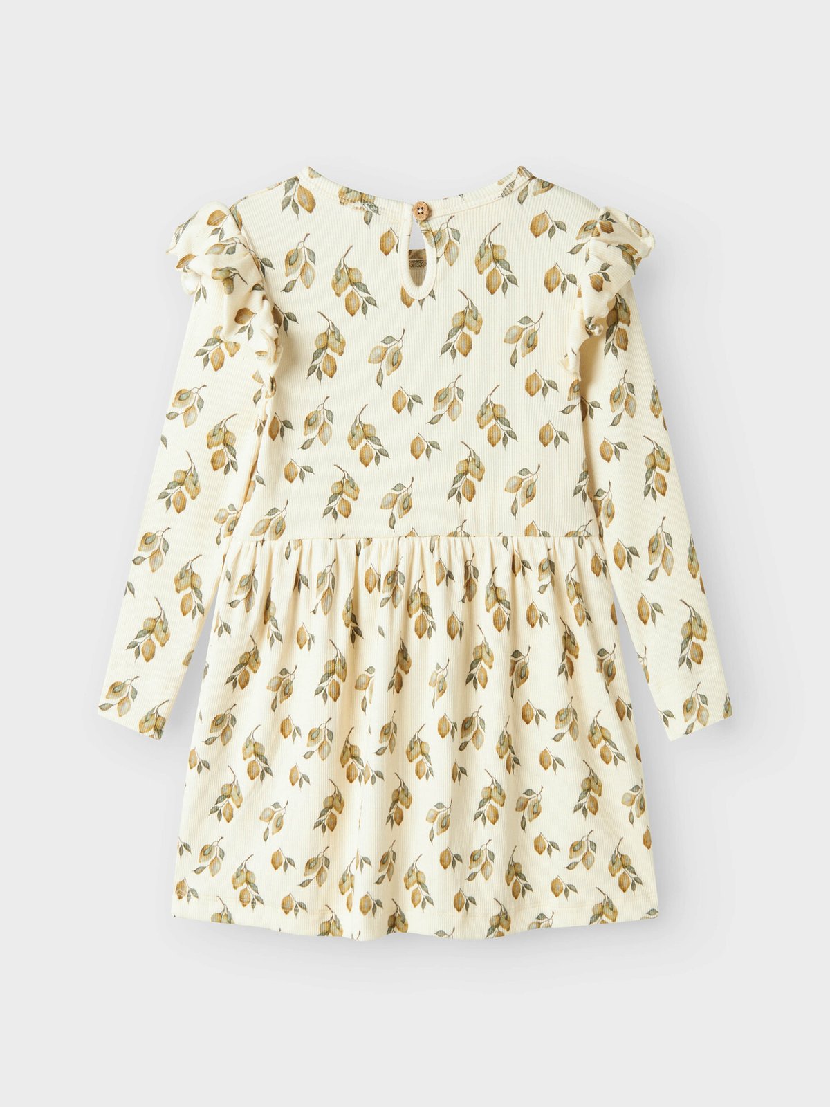 Lil- Atelier Gavo Enk Long Sleeve Dress Turtledove Lemon