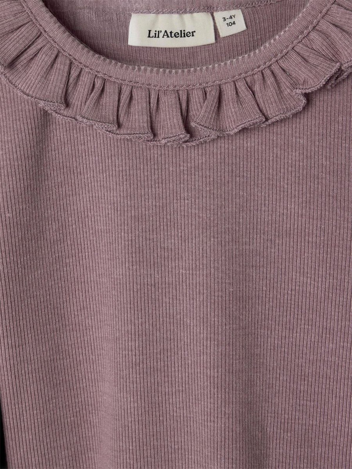 Lil- Atelier Darla Long Sleeve Slim Top Nostalgia Rose MELANGE