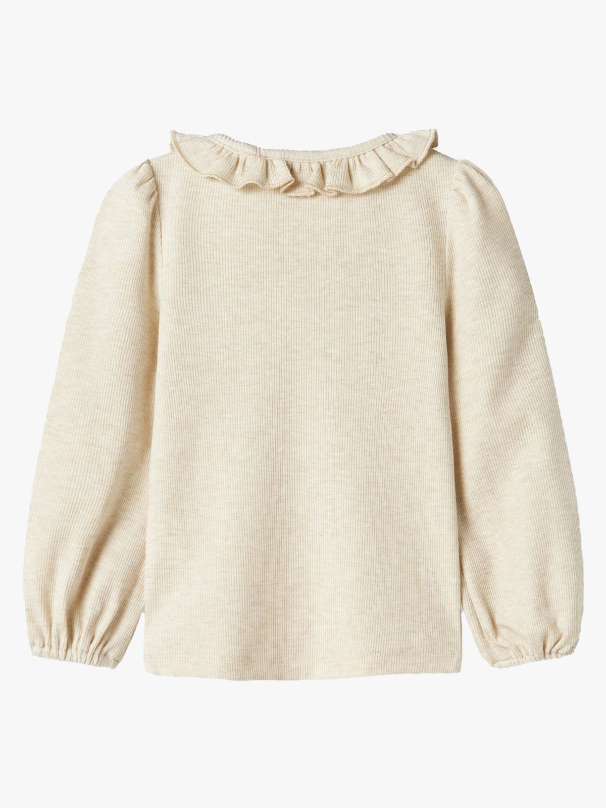 Lil' Atelier Darla Long Sleeve Slim Top Turtledove Melange