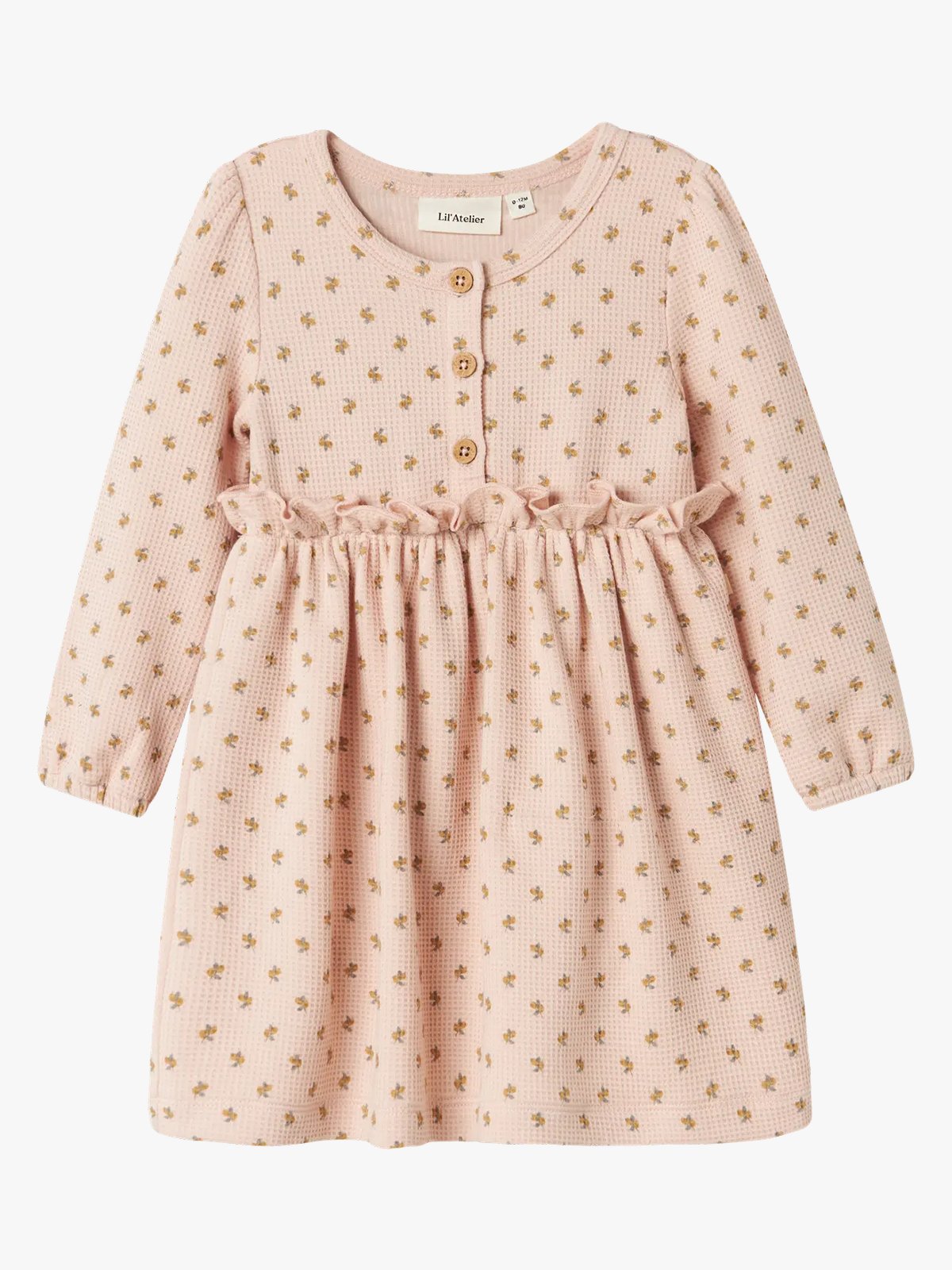 Lil- Atelier Desma Long Sleeve Body Dress Peach Whip