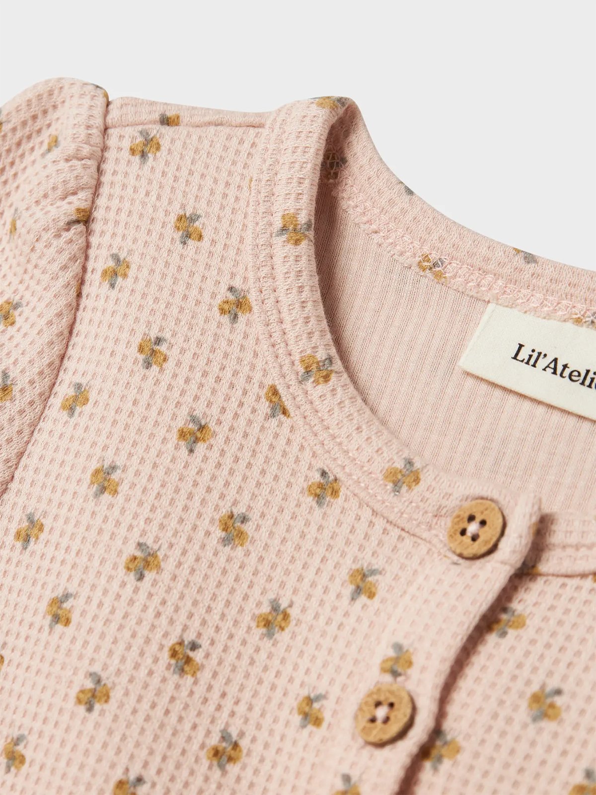 Lil- Atelier Desma Long Sleeve Body Dress Peach Whip