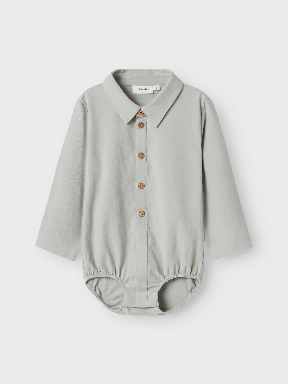 Lil' Atelier Hadam Long Sleeve Loose Body Shirt Mirage Grey