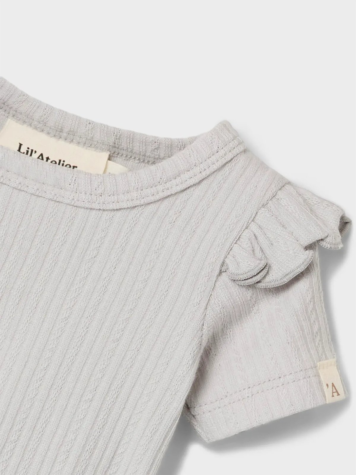 Lil- Atelier Fleura Short Sleeve Slim Body Vapor Blue