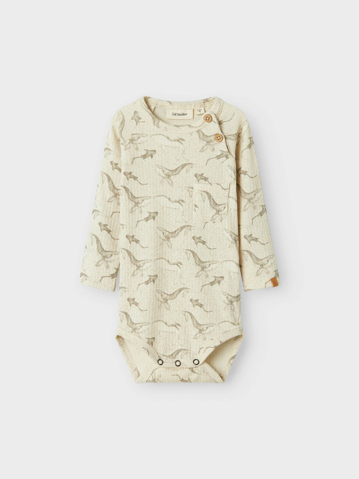 Lil- Atelier Gio Bop Long Sleeve Slim Body Turtledove