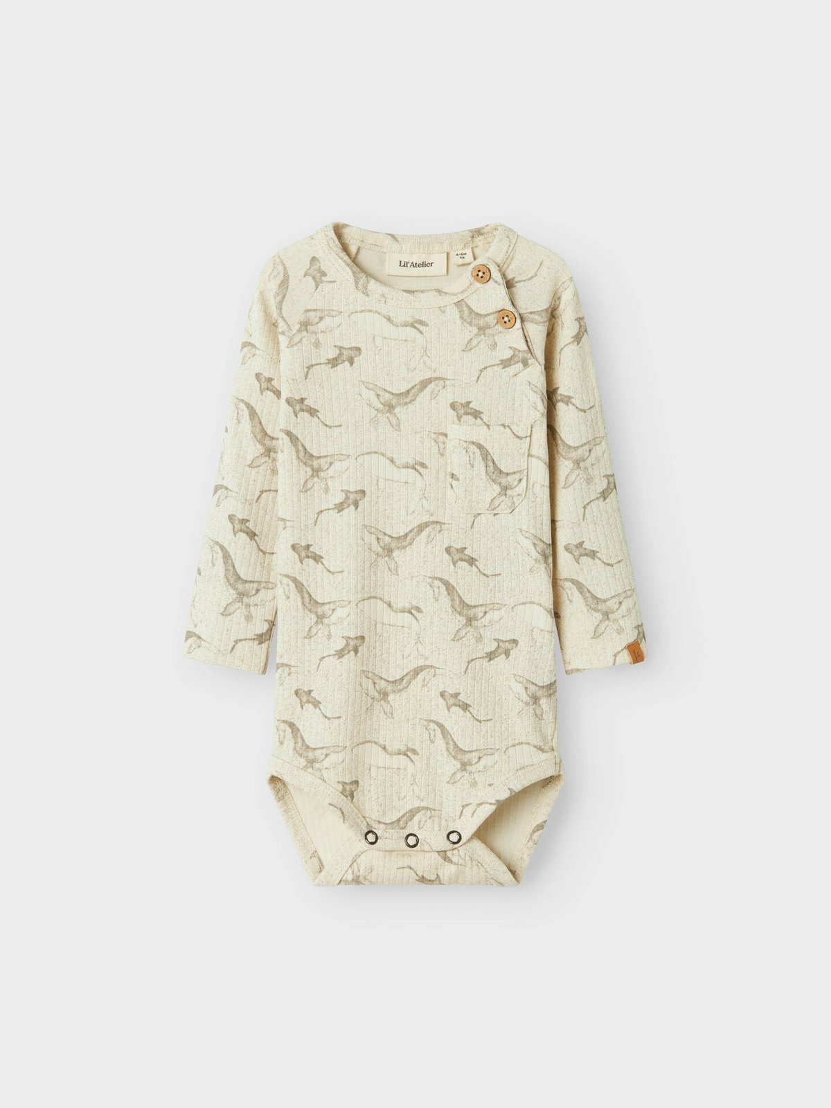 Lil- Atelier Gio Bop Long Sleeve Slim Body Turtledove