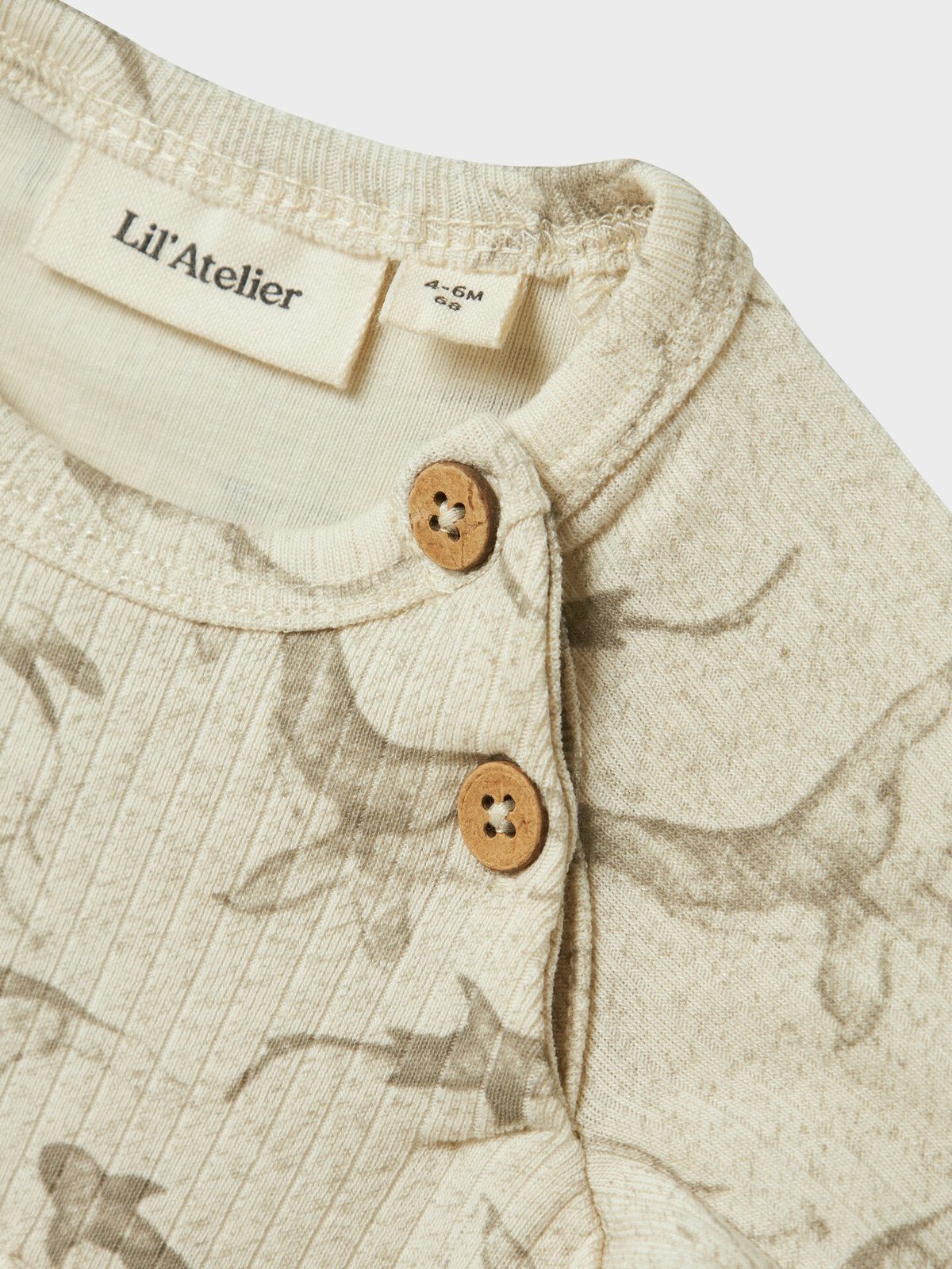 Lil- Atelier Gio Bop Long Sleeve Slim Body Turtledove