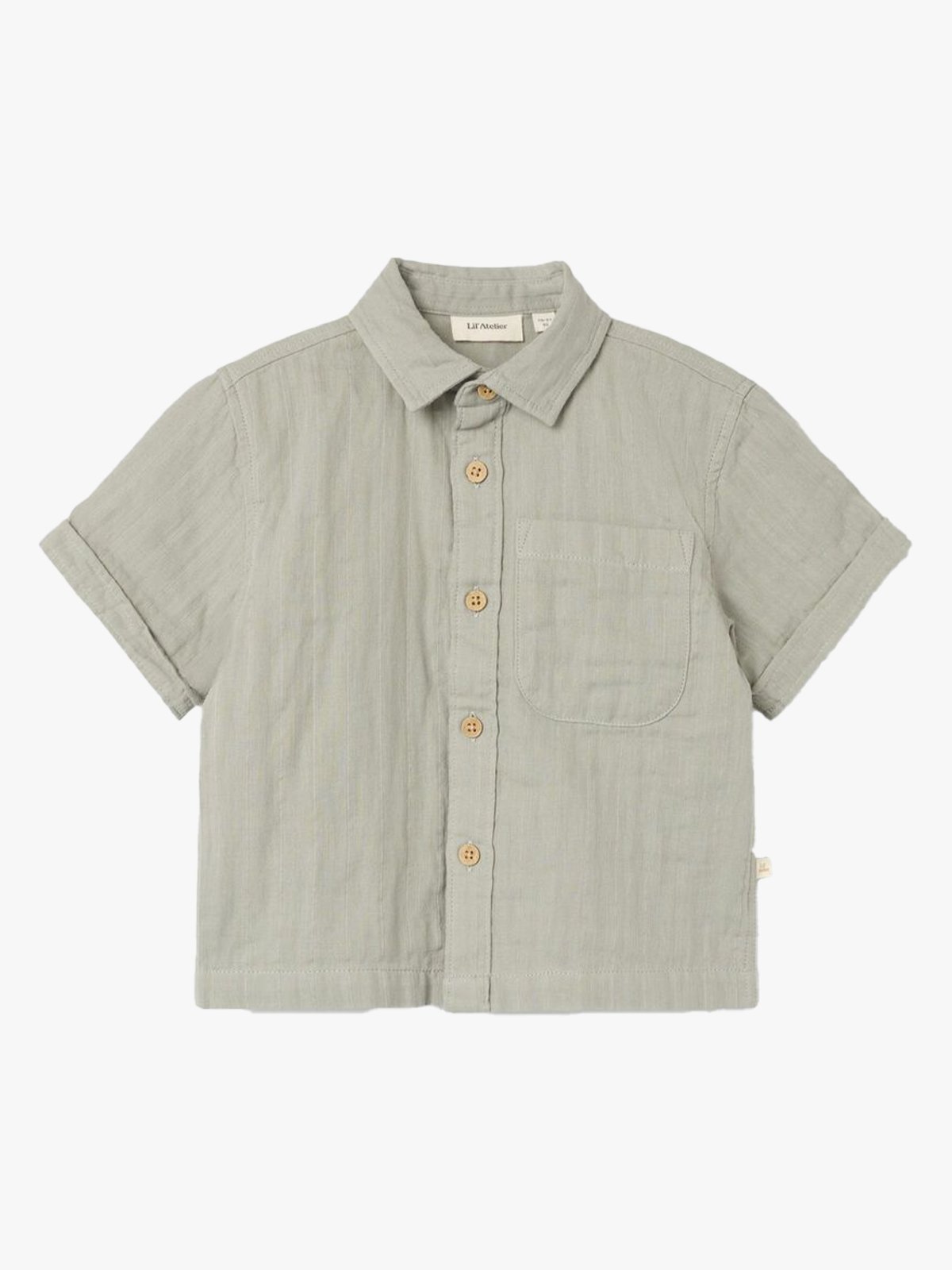 Lil- Atelier Felix Short Sleeve Loose Shirt Forest Fog